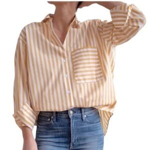 AYR Yellow Striped Button Down Shirt